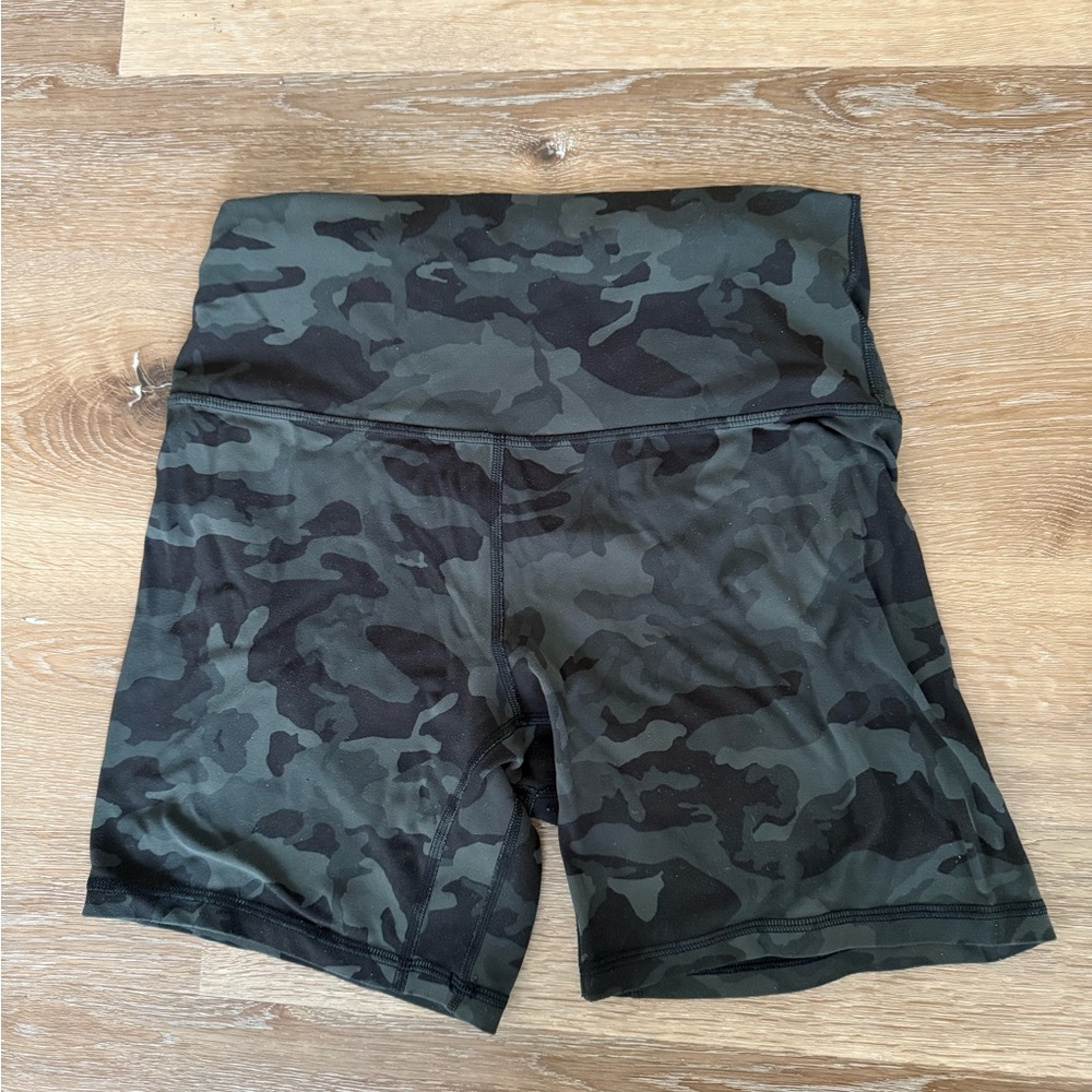 lululemon athletica Black Camo Bike Shorts